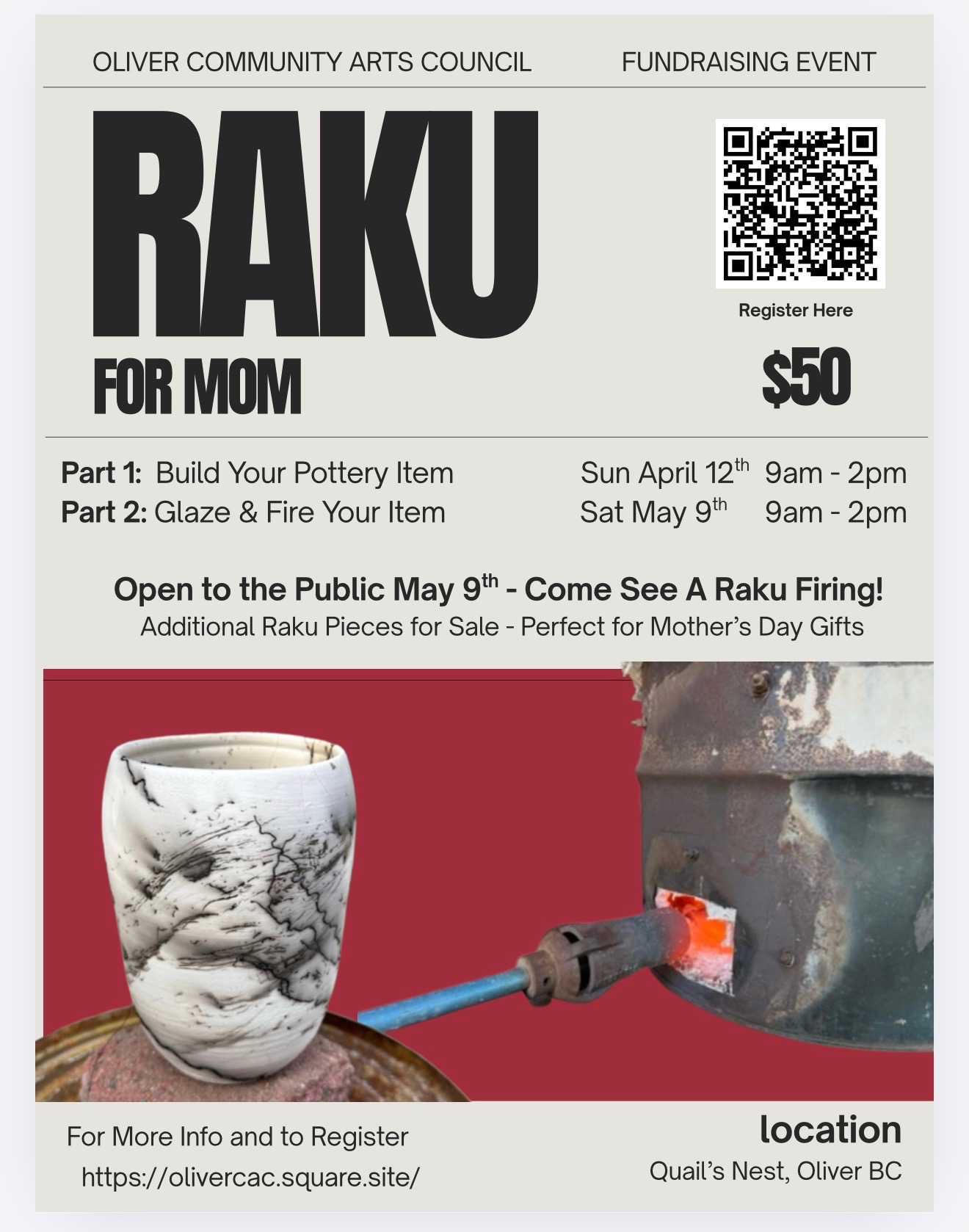 Raku Pottery – April 12th